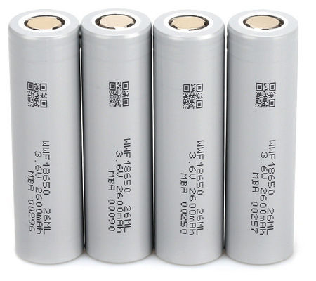2600mAh Li Ion Cylindrical Rechargeable Battery 18650 Li Ion Low Temperature