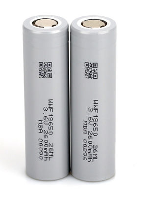 2600mAh Li Ion Cylindrical Rechargeable Battery 18650 Li Ion Low Temperature