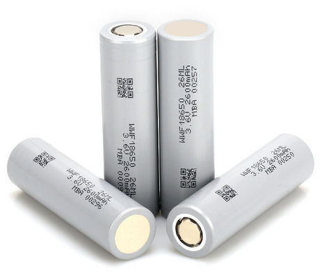 2600mAh Li Ion Cylindrical Rechargeable Battery 18650 Li Ion Low Temperature