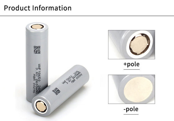 3.6V 2600mAh Rechargeable Li Ion Battery 18650 Battery For Low Temperature