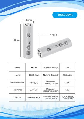 -40 Deg Cylinder Lithium Ion Battery UN38.3 Low Temperature Rechargeable Batteries