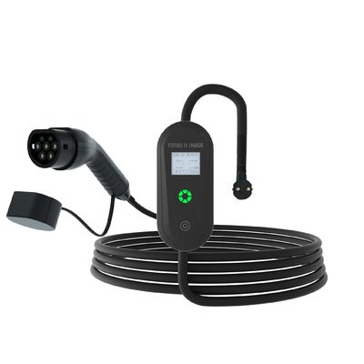 Adjustable Portable Electric Vehicle Charger 220V 16A 3.5kw LCD Indicator Light