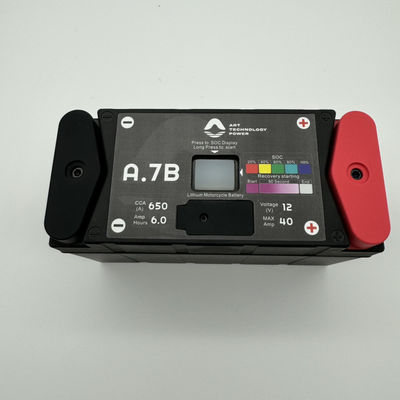 Black LiFePO4 12V Motorcycle Starter Battery A7BS 650 Peak CCA