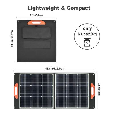 Flexible Foldable Lightweight 60W Sunpower Solar PV Panel with Monocrystalline Silicon