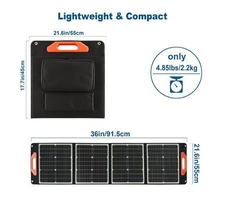 200W Monocrystalline Silicon Foldable Solar Panel for Easy Storage and Transportation
