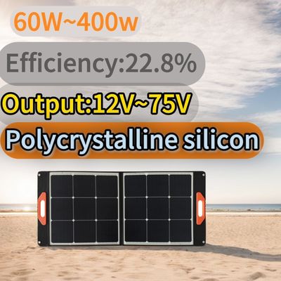 75W*4PCS Cells Black Foldable Solar Panels for Outdoor Charging Requirements
