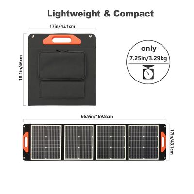 19V 5.3A Portable Folding Solar Panels MSDS Fold Up Solar Panels For Camping