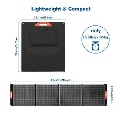 12V-39V 400W Single Crystal Multi-Function Foldable Portable Solar Cell Notebook Camping