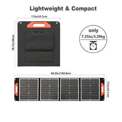 Monocrystalline Silicon 100W 200W Solar Panel PV Cells Module Portable Folding Solar Panel