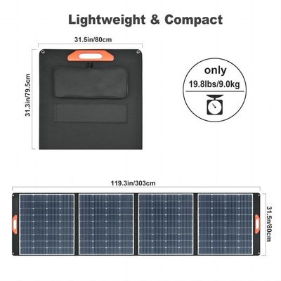22.8% Conversion Efficiency Portable Solar Panel for Smartphones Laptops Camping