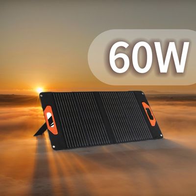 Small Mono 60W Solar Panel 2.2kg Foldable Solar Panel Charger