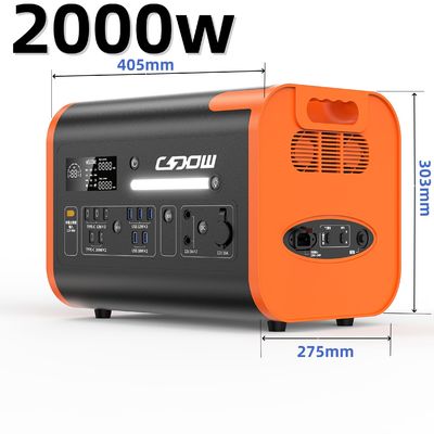 All Socket Type 2000W Energy Storage Portable Generator for USB Charging and Solar Power