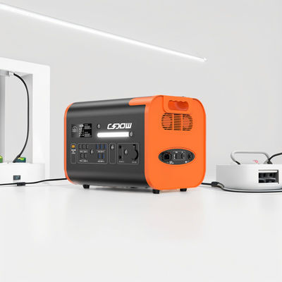 High-Power Rechargeable Mobile Power Station Black with Orange Request Customization