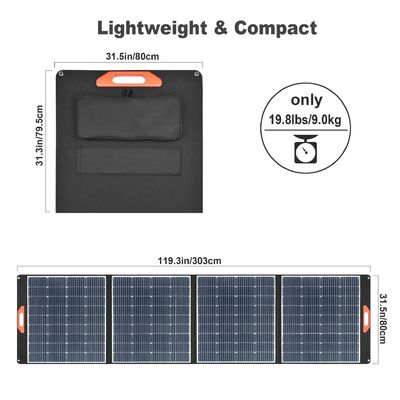 400W Single Crystal Solar Panels Multi-Device Compatible for Home/Outdoor and Versatile