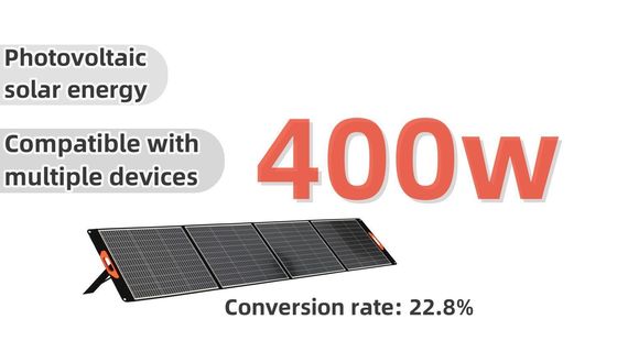 400W Single Crystal Solar Panels Multi-Device Compatible for Home/Outdoor and Versatile
