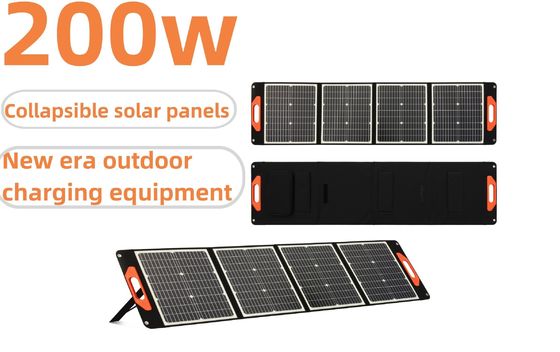 Collapsible Solar Panels 200W Monocrystalline Silicon Ideal for Home Outdoor Camping