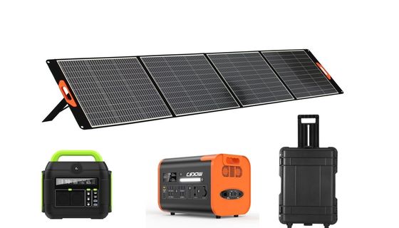 Black Power Solar Panels 400W Outdoor Household Fold Up Solar Panels