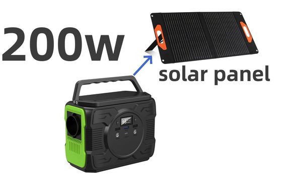 200W UPS Mobile Power Station for Outdoor Solar Panel Charging and LED Lights Camping