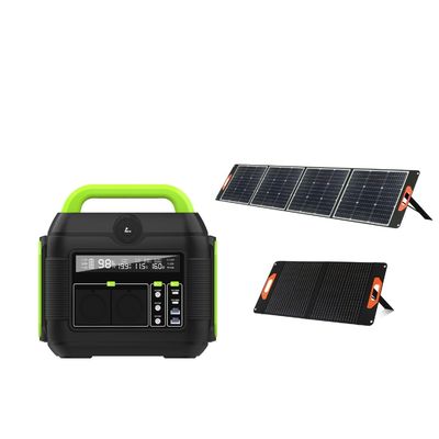 600W Portable Power Station Solar Generator with LED Light 11W and Customized Request
