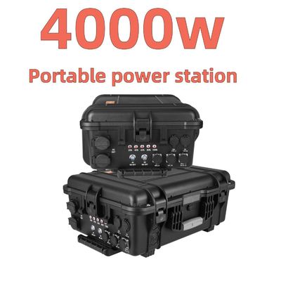 AC Adapter Charging Mode Black Colour 4000W Solar Generator for Emergency Power Station