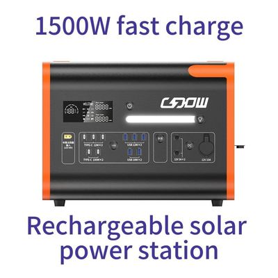 Portable Rechargeable Solar Power Station 2200W LiFePO4 Battery Generator for Outdoor