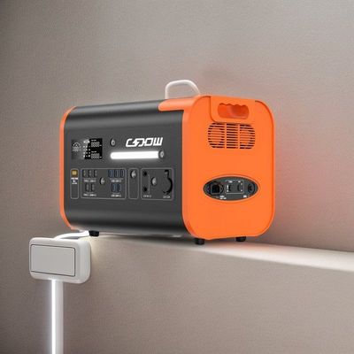 Power Capacity Portable Power Station 600W 2000W 2200W Black with Orange BMS Protection