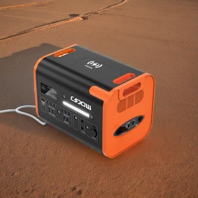 Power Capacity Portable Power Station 600W 2000W 2200W Black with Orange BMS Protection