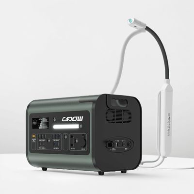 2000W Portable Power Station LiFePO4 Safe Battery Storage with Solar Charging and Mains