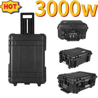 AC Pure Sine Wave Output Portable 3000W Solar Generator for Camper and RV Backup