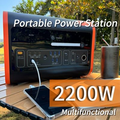 AC Pure Sine Wave Output 2200W/2048wh/40ah Solar Generator Camping Portable Power Station