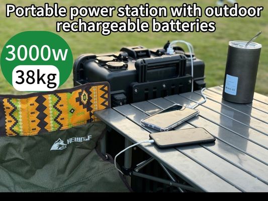 Built-in Fire Extinguishing Device 3000W Rechargeable Battery Outdoor Solar Generator