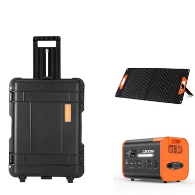 AC Output Socket All 100ah Lithium Iron Phosphate Battery Black Solar Generator for Emergency