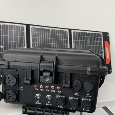 AC Pure Sine Wave Output 3000W Portable Solar Charger Lithium Power Station for Outdoor