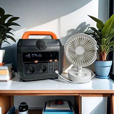 600W Orange Household Emergency Solar Generator with National Standard AC Socket