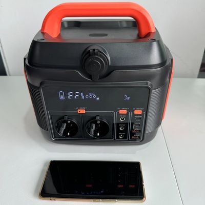600W Orange Household Emergency Solar Generator with National Standard AC Socket