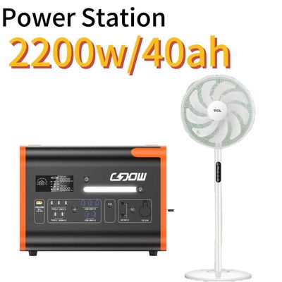 2048wh 2200W Portable Solar Energy Storage Power Station with Pure Sine Wave Inverter