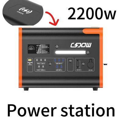 1800W-2400W Black AC/DC Inverter Emergency Energy Generator for Outdoor Activities