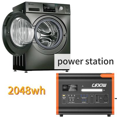 2000W/2200W/2048wh Portable Camping Energy Storage Power Station with Pure Sine Wave Inverter Waveform