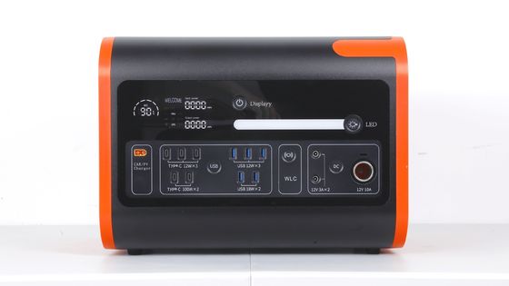 2200W40ah Wireless Charging Solar Energy Storage Power Station in Hot Orange with Black