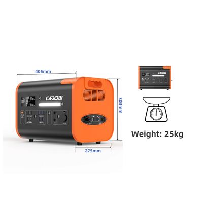 Portable Power Station 1500W/2200W/3000W UPS with All AC Output Socket in Black Orange