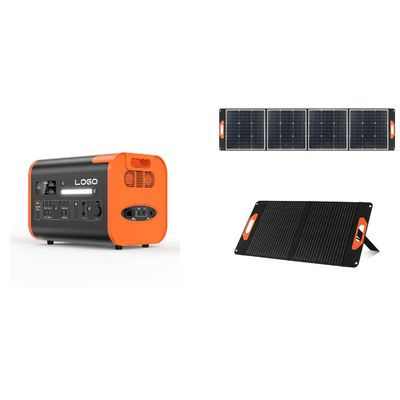Portable Power Station 1500W/2200W/3000W UPS with All AC Output Socket in Black Orange