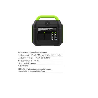 600W/576wh Lithium Battery Multi-Function Power Station and Type-C Output Pd100W Pd27W