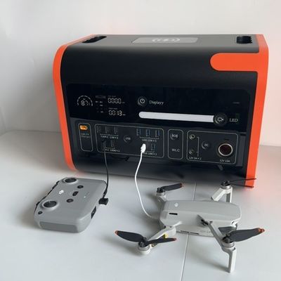 Pure Sine Wave Portable Power Station 2200W/2048wh for Outdoor Emergency Hot Orange