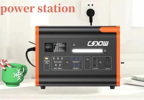 2200W AC DC C-Type Battery Backup Power Emergency Portable Power Station Customizable