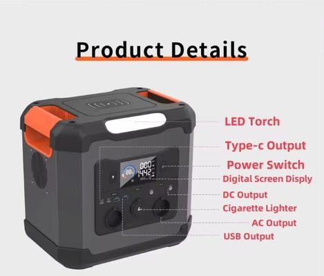 Portable 1500W/1344wh Solar Generator Portable Power Station for Disaster Preparedness