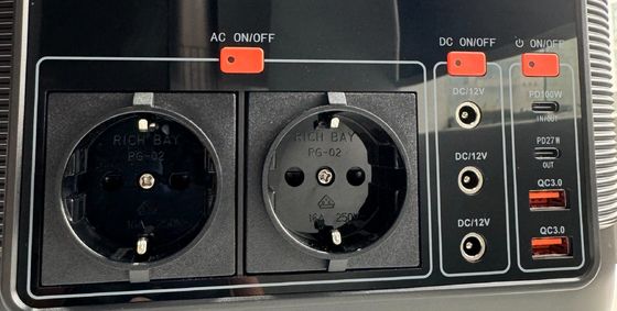 110V/220V Support Portable Power Station with 600W/1500W Output and DC Output 12-13V 10A