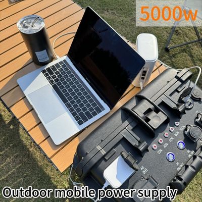 Home Outdoor AC LiFePO4 Solar Generator 5000W Power Station in Black Colour by ODM/OEM