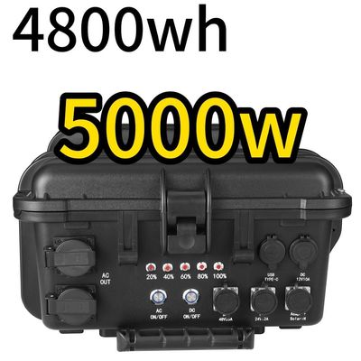 Customizable Communication 5000W 4800WH Portable Power Banks for Home and Camping