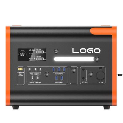 40ah Orange OEM ODM 2200W Home Solar Generator Outdoor Camping Portable Power Station
