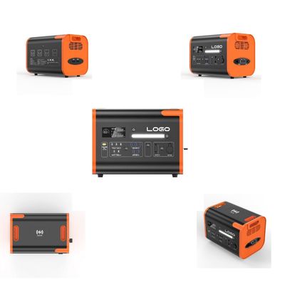 2400W Solar Charging Portable Solar Energy Storage Battery Power Station Orange Black
